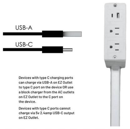 Electrical Outlet Expander with Rotating Power Socket for Sofas, Nightstands, and Desks