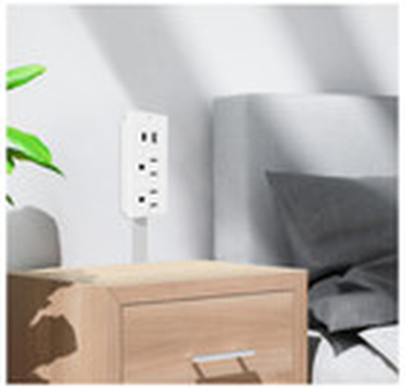Electrical Outlet Expander with Rotating Power Socket for Sofas, Nightstands, and Desks